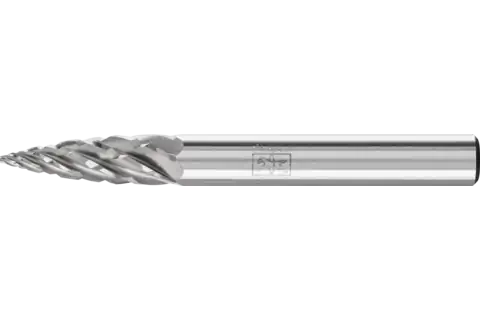 Hardmetalen hoogrendementsstiftfrees STEEL spitse boogvorm SPG Ø 06x18 mm stift-Ø 6 mm voor staal 1