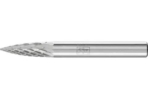Hartmetall Frässtift Spitzbogen SPG Ø 06x18 mm Schaft-Ø 6 mm Z4 universal mittel fein 1