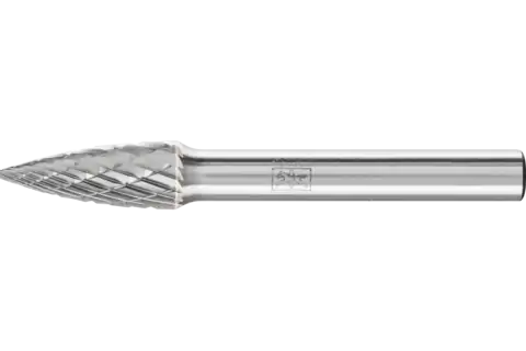 Tungsten carbide burr pointed tree SPG dia. 08x20 mm shank dia. 6 mm Z3P universal medium cross cut 1