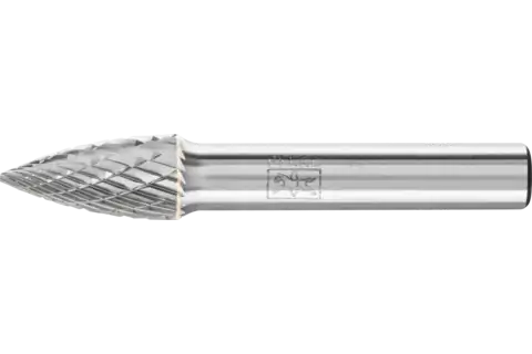 Tungsten carbide burr pointed tree SPG dia. 10x20 mm shank dia. 8 mm Z3P universal medium cross cut 1