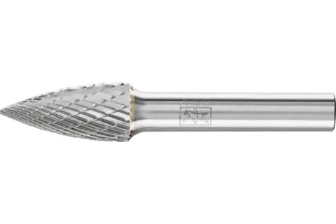 Fresa de metal duro ojival SPG Ø 12x25 mm, mango Ø 8 mm, Z3P medio universal, dentado cruzado 1