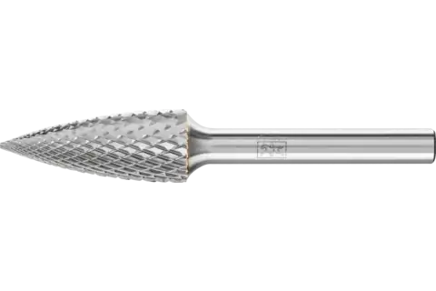 Hartmetall Frässtift Spitzbogen SPG Ø 12x30mm Schaft-Ø 6 mm Z4 universal mittel fein 1