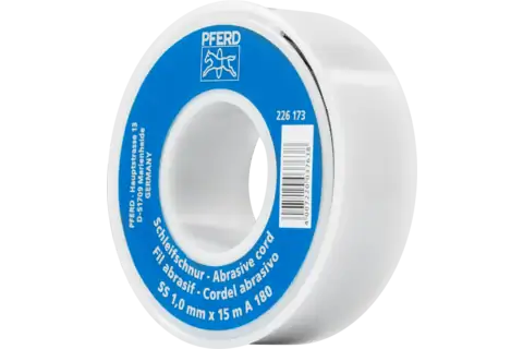 Aluminium oxide abrasive cord AC dia. 1.0 mm x 15 m A180 for tool and mould-making 1