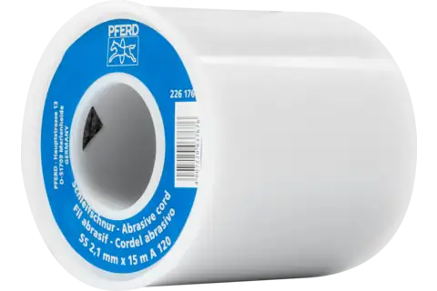 Aluminium oxide abrasive cord SS dia. 2.1 mm x 15 m A120 for tool and mould-making 1