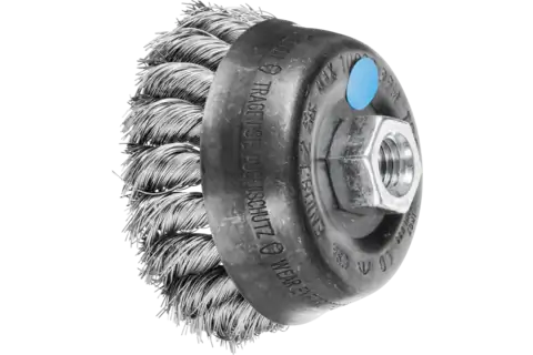 Cup brush knotted TBG dia. 80 mm M14 stainless steel wire dia. 0.35 mm angle grinders 1
