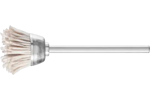 Miniatuur-komborstel TBU Ø 18 mm stift-Ø 2,34 mm aluminiumoxide-filamentdraad-Ø 0,50 mm korrel 320 1