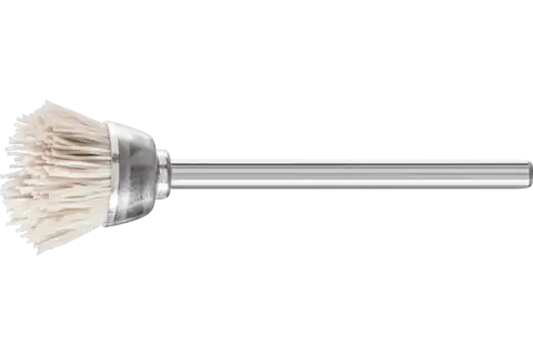 Miniatuur-komborstel TBU Ø 18 mm stift-Ø 3 mm aluminiumoxide-filamentdraad-Ø 0,30 korrel 600 1