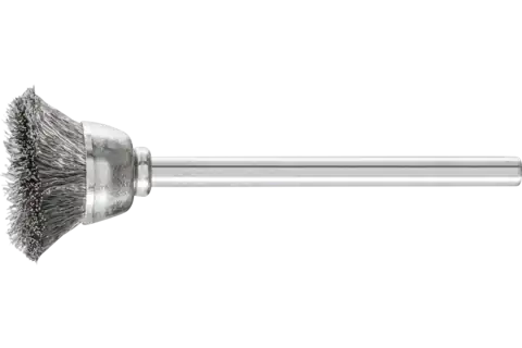 Miniatuur-komborstel TBU Ø 18 mm stift-Ø 3 mm edelstaaldraad-Ø 0,10 1