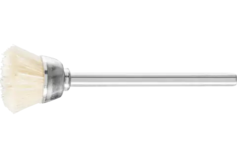Miniatuur-komborstel TBU Ø 18 mm stift-Ø 3 mm wit varkenshaar 1