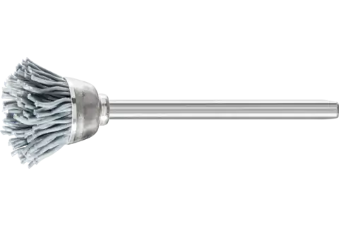 Miniatuur-komborstel TBU Ø 18 mm stift-Ø 3 mm SiC-filamentdraad-Ø 0,55 mm korrel 320 1