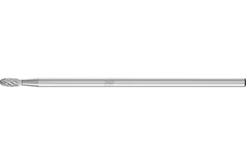 Hartmetall Frässtift Tropfen TRE Ø 03x07 mm Schaft-Ø 3x75 mm Z3P universal mittel kreuzverzahnt 1