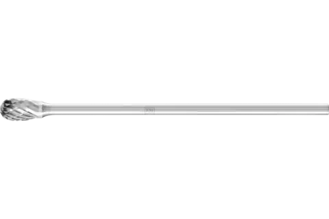 Tungsten carbide burr oval TRE dia. 06x10 mm shank dia. 3x75 mm Z3P universal medium cross cut 1