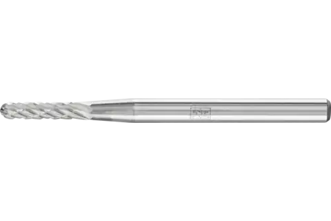 Tungsten carbide burr cylindrical with radius end WRC dia. 02x10 mm shank dia. 3 mm Z3P universal medium cross cut 1
