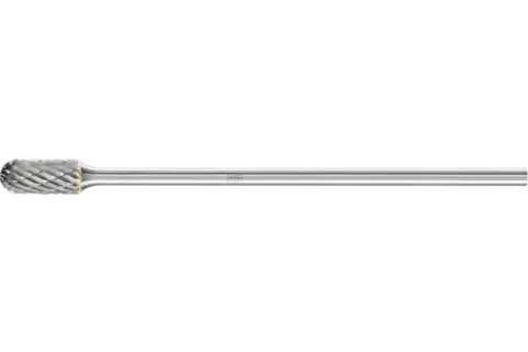 Tungsten carbide burr cylindrical with radius end WRC dia. 06x13mm shank dia. 3x75mm Z3P universal medium cross cut 1