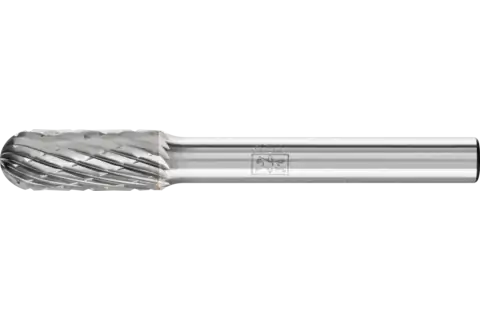 Tungsten carbide high-performance burr TOUGH cylindrical with radius end WRC dia. 08x20 mm shank dia. 6 mm impact-resistant 1
