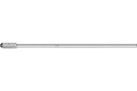 tungsten carbide burr cylindrical with radius end WRC dia. 08x20mm shank dia. 6x150mm Z3P universal medium cross cut 1