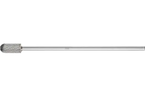 Tungsten carbide burr cylindrical with radius end WRC dia. 12x25 mm shank dia. 6x150 mm Z3P universal medium cross cut 1