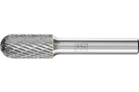 Tungsten carbide high-performance burr TOUGH cylindrical with radius end WRC dia. 12x25 mm shank dia. 8 mm impact-resistant 1