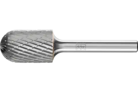 Tungsten carbide burr cylindrical with radius end WRC dia. 16x25 mm shank dia. 6 mm Z3P universal medium cross cut 1