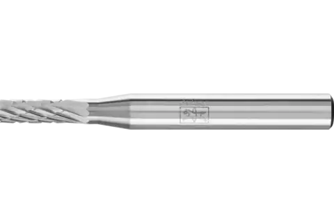 Tungsten carbide burr cylindrical ZYA dia. 04x13 mm shank dia. 6 mm Z3P universal medium cross cut 1