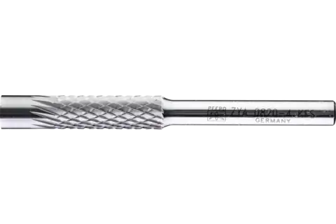 Tungsten carbide copy milling burr 7 mm cylindrical ZYA dia. 08x30 mm shank dia. 6 mm Z4 universal medium fine 1