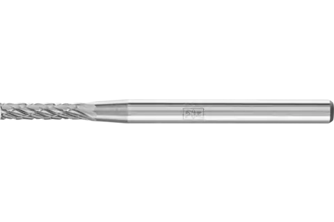Tungsten carbide burr cylindrical ZYAS end cut dia. 02x10mm shank dia. 3mm Z3P universal medium cross cut 1