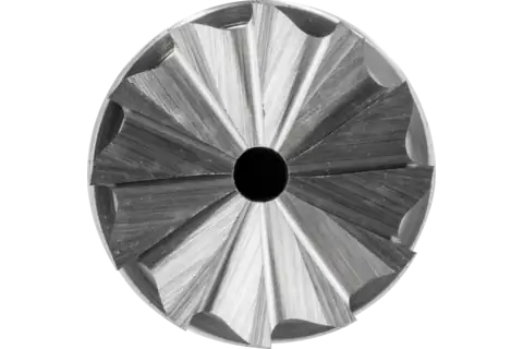 Fresa de metal duro de alto rendimiento INOX forma cilíndrica ZYAS dentado frontal Ø 06x13 mm, mango Ø 3 mm, acero inoxidable 2
