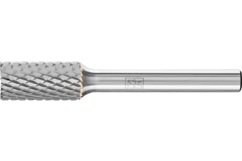 Fresa de metal duro forma cilíndrica ZYAS dentado frontal Ø 10x20 mm, mango Ø 6 mm, Z4 semifino universal 1