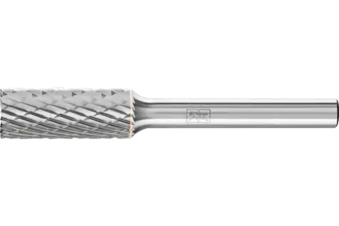 Hardmetalen stiftfrees cilinder ZYAS met kopvertanding Ø 10x25 mm stift-Ø 6 mm Z3P universeel middel met kruisvertanding 1